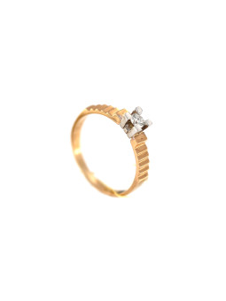 Auksinis žiedas su briliantu DRBR01-28