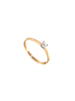 Auksinis žiedas su briliantu DRBR01-30