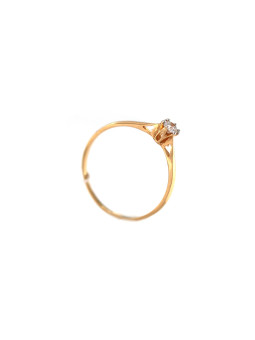 Auksinis žiedas su briliantu DRBR02-19