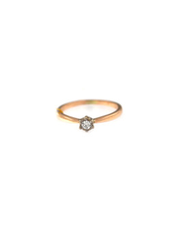 Rose gold ring with diamond DRBR02-21