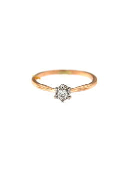 Rose gold ring with diamond DRBR02-22