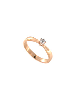 Rose gold ring with diamond DRBR02-34 16.5MM