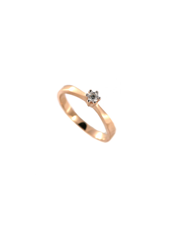 Auksinis žiedas su briliantu DRBR02-35 15.5MM