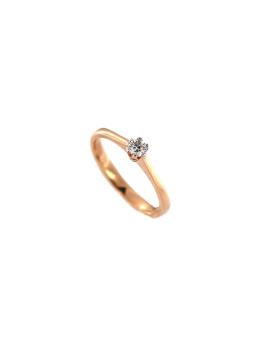 Rose gold ring with diamond DRBR02-37 15MM