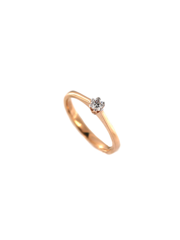 Rose gold ring with diamond DRBR02-37 15MM
