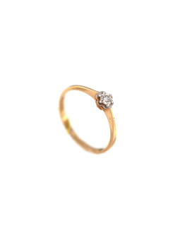 Auksinis žiedas su briliantu DRBR02-38