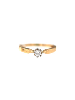Rose gold ring with diamond DRBR03-02