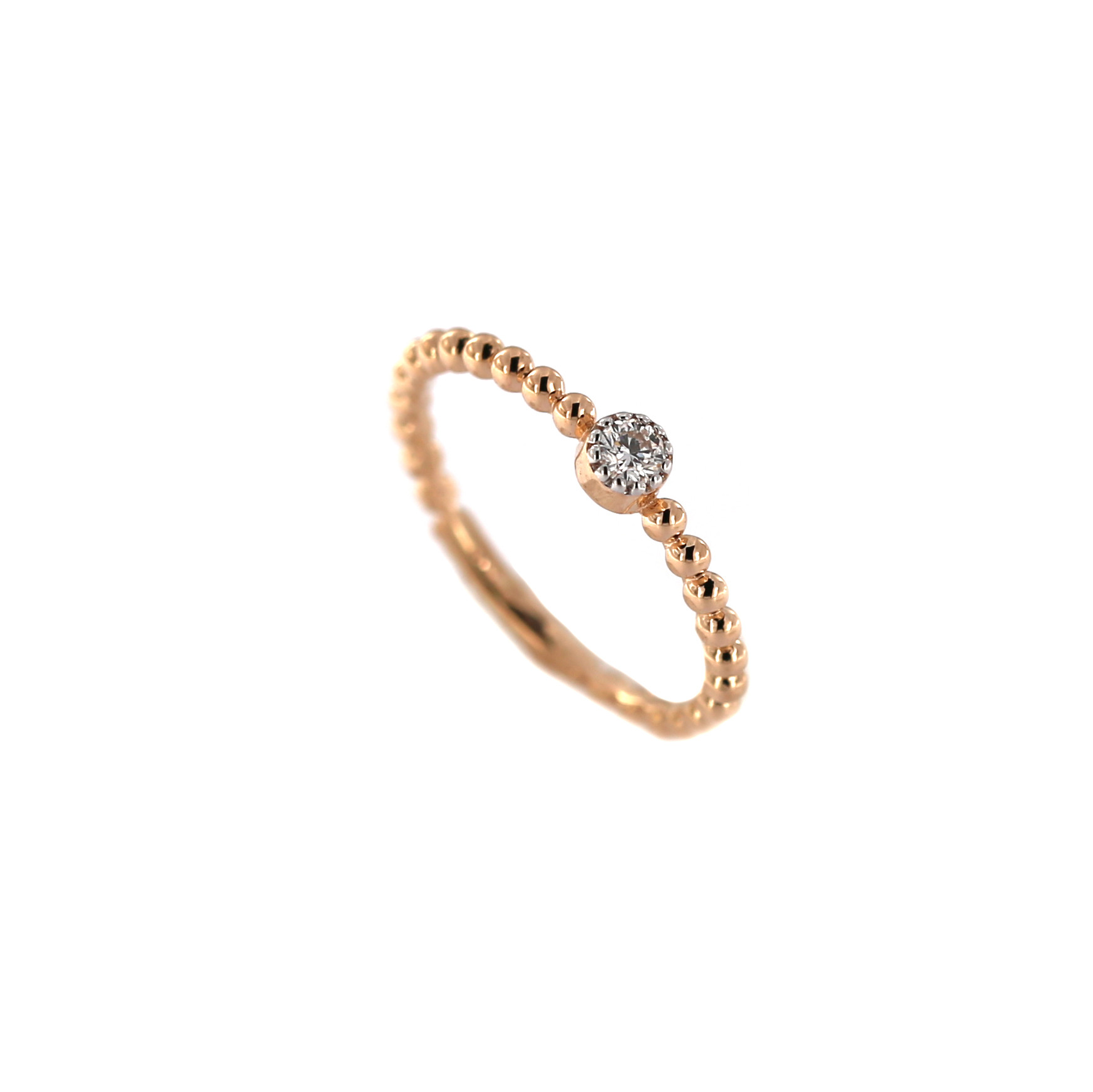 Rose gold ring with diamond DRBR03-07