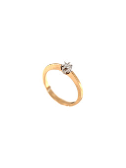 Auksinis žiedas su briliantu DRBR05-01