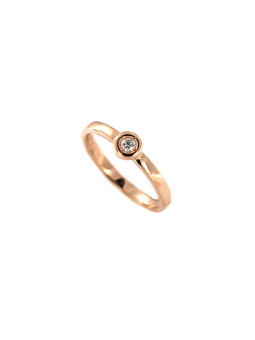 Auksinis žiedas su briliantu DRBR06-02