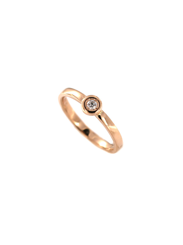 Rose gold ring with diamond DRBR06-02