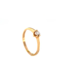 Auksinis žiedas su briliantu DRBR07-01