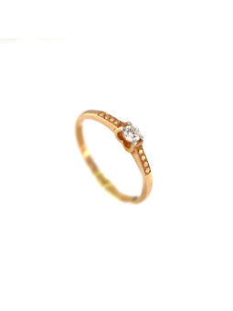 Auksinis žiedas su briliantu DRBR07-03