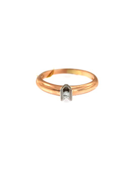 Auksinis žiedas su briliantu DRBR08-04