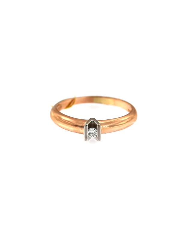 Rose gold ring with diamond DRBR08-04