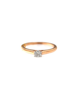 Rose gold ring with diamonds DRBR09-04