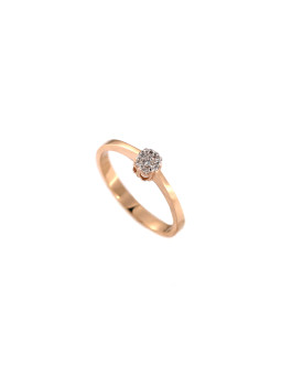 Rose gold ring with diamonds DRBR09-09