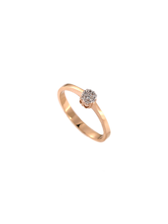 Rose gold ring with diamonds DRBR09-09