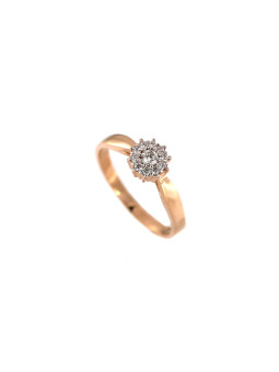 Rose gold ring with diamonds DRBR09-10 18MM