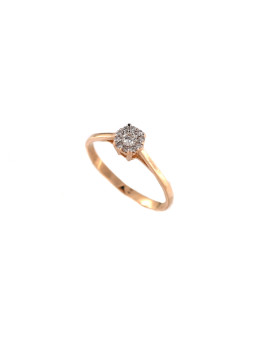 Rose gold ring with diamonds DRBR09-11
