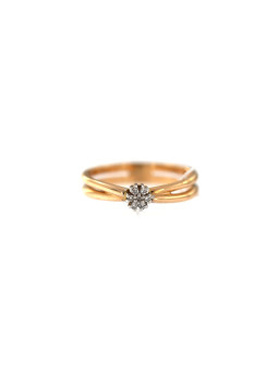 Rose gold ring with diamonds DRBR09-12