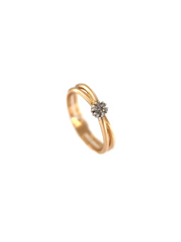Auksinis žiedas su briliantais DRBR09-12