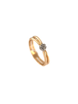 Rose gold ring with diamonds DRBR09-12