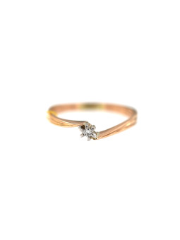 Rose gold ring with diamonds DRBR10-07