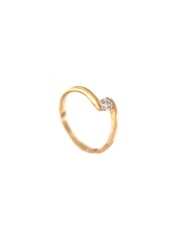 Auksinis žiedas su briliantu DRBR10-09