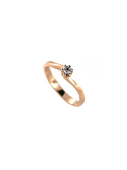 Rose gold ring with diamond DRBR10-12 16MM