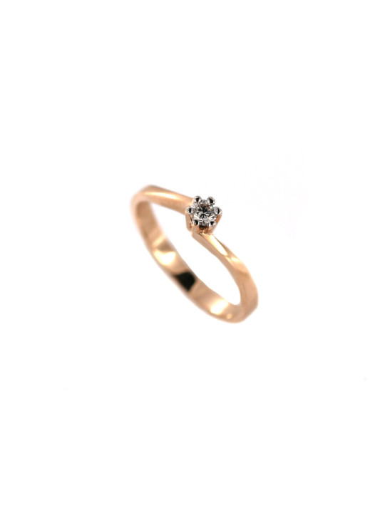 Rose gold ring with diamond DRBR10-12 16MM