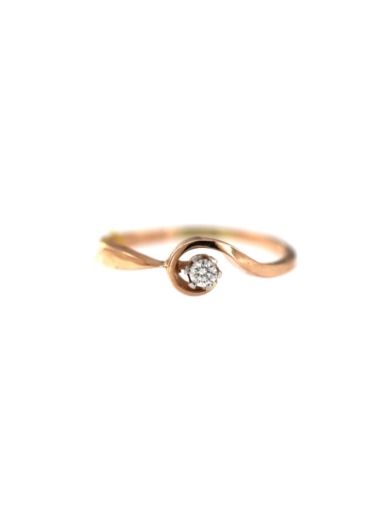 Rose gold ring with diamond DRBR10-13