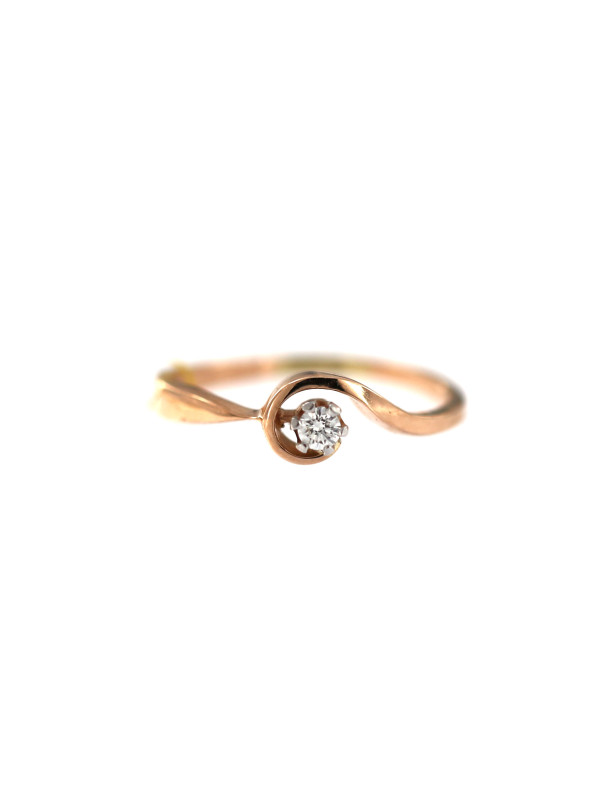 Rose gold ring with diamond DRBR10-13