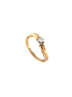 Auksinis žiedas su briliantu DRBR10-16