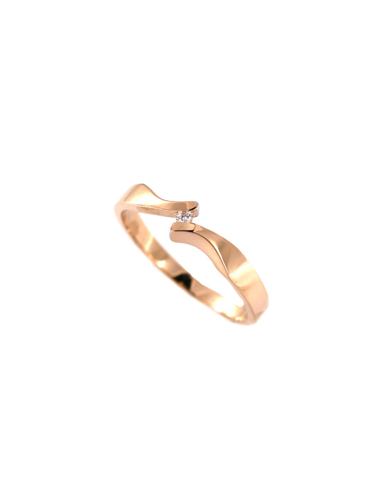 Rose gold ring with diamond DRBR11-13 17.5MM