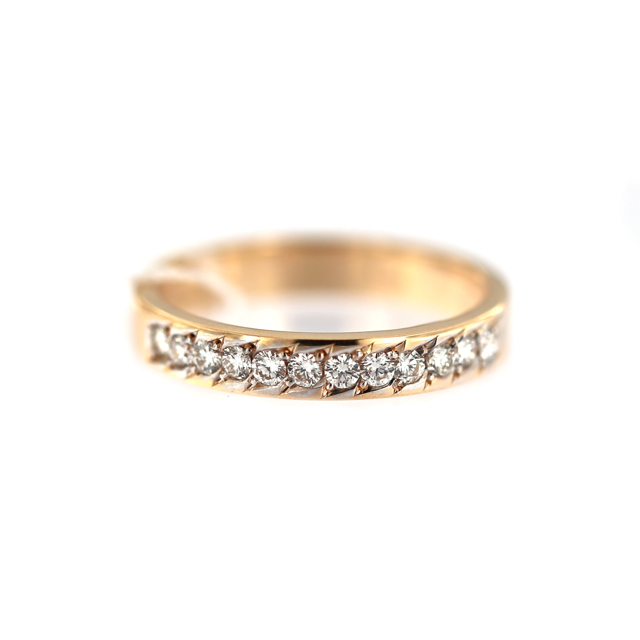 Rose gold ring with diamonds DRBR13-01