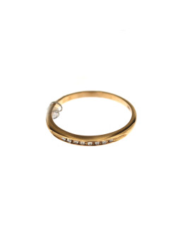 Rose gold ring with diamonds DRBR13-02