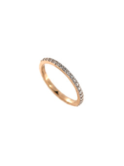 Rose gold ring with diamonds DRBR13-11