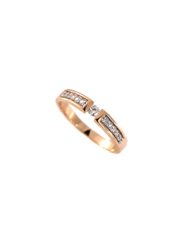 Rose gold ring with diamonds DRBR14-01