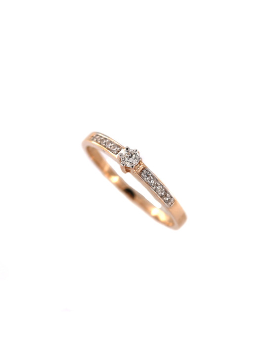 Rose gold ring with diamonds DRBR14-02