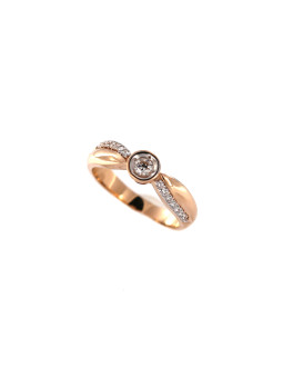 Rose gold ring with diamonds DRBR14-04