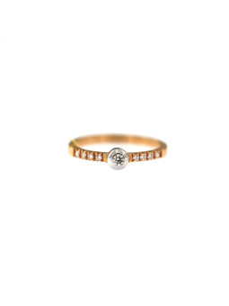 Rose gold ring with diamonds DRBR14-05