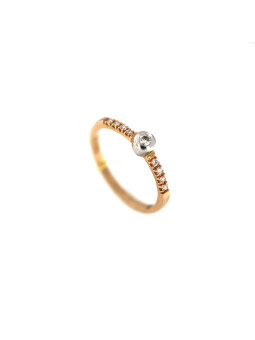 Rose gold ring with diamonds DRBR14-05