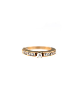 Rose gold ring with diamonds DRBR14-06
