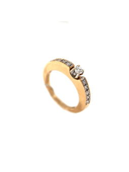 Rose gold ring with diamonds DRBR14-06