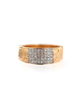 Rose gold ring with diamonds DRBR15-01