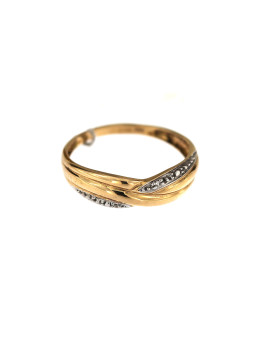 Rose gold ring with diamonds DRBR15-02