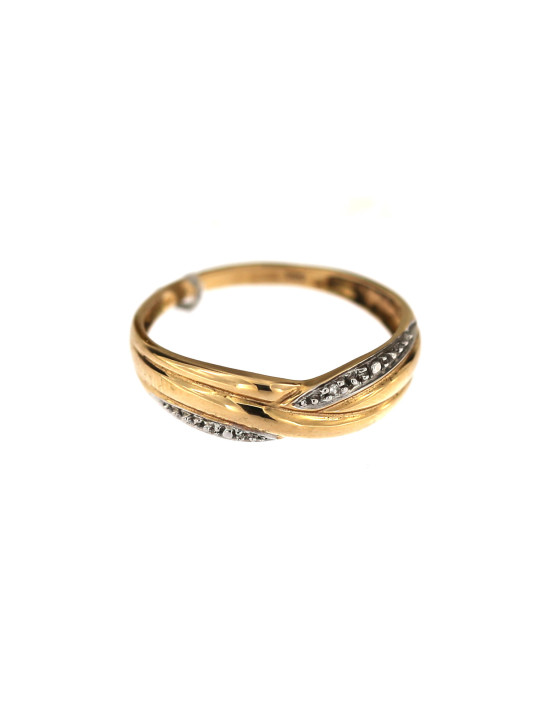 Auksinis žiedas su briliantais DRBR15-02