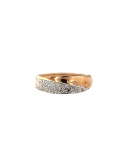 Rose gold ring with diamonds DRBR15-03