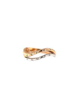 Rose gold ring with diamonds DRBR15-07